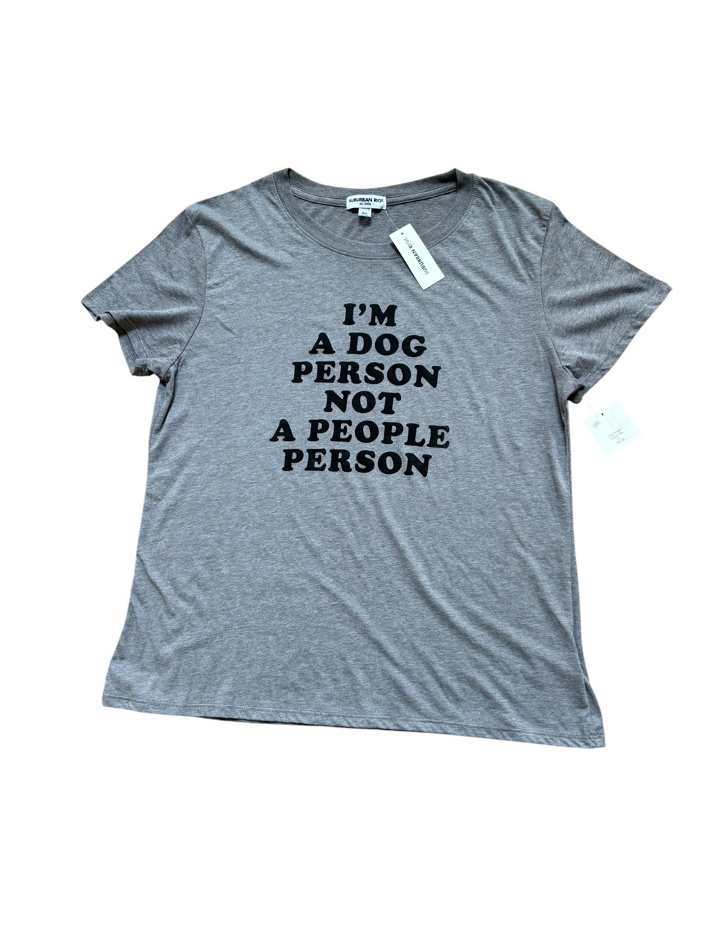 Sub_Urban Riot Gray Tee with Black Dog Person dopamine gear NWT.